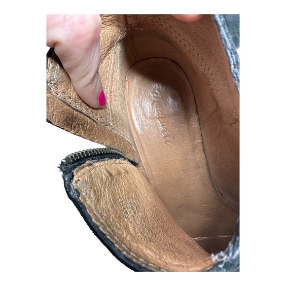 Madewell black suede block heel ankle boots size 10 - Picture 5 of 13